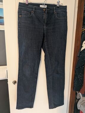 LOFT Women's Dark Blue Slim Straight Jeans